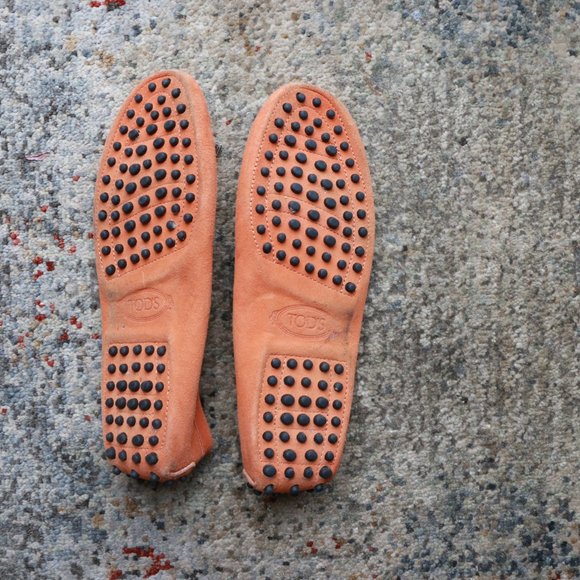 TOD'S Orange leather loafer / flat slipper slip-on - Picture 3 of 8